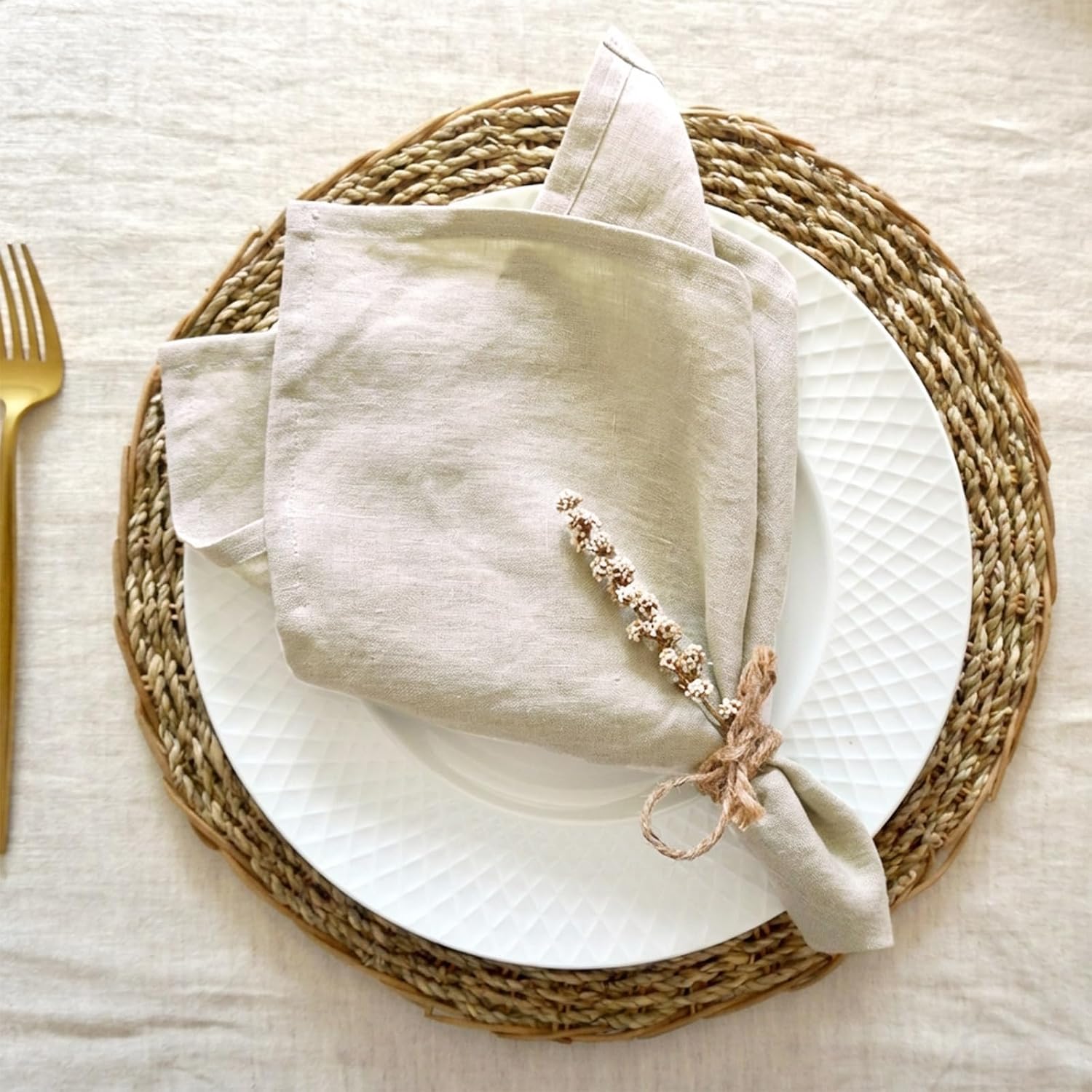 location serviette de table beige en Drôme Ardèche
